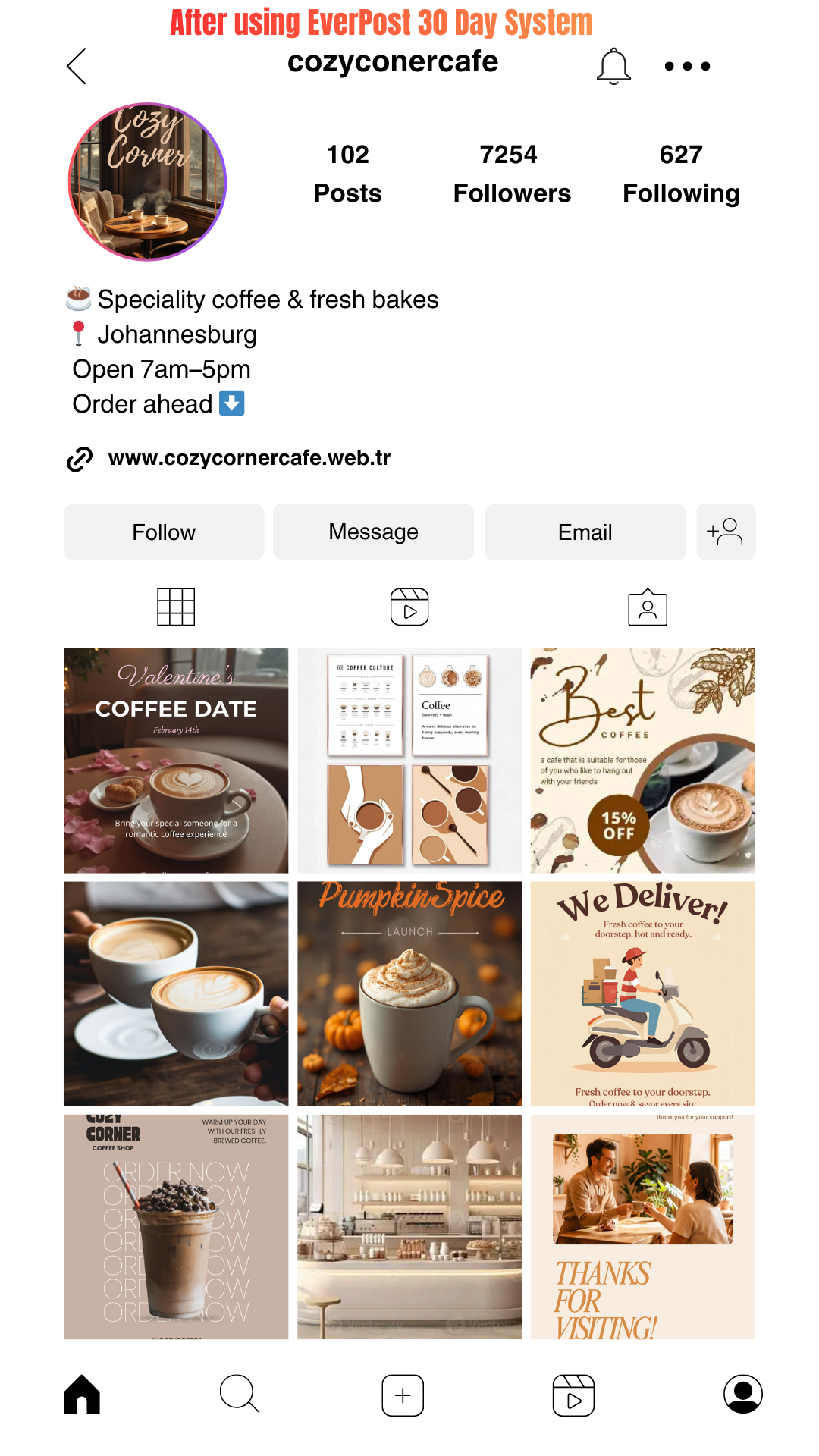 30 Day Social Media Content System   Done-For-You Templates & Captions